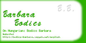 barbara bodics business card